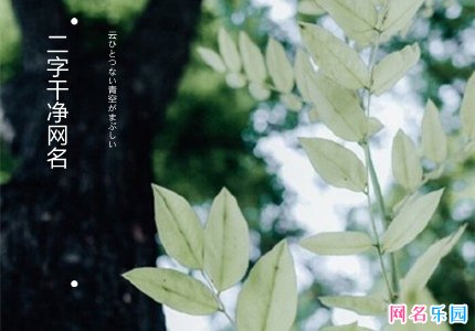 二字网名干净清纯 二字好听干净的游戏名